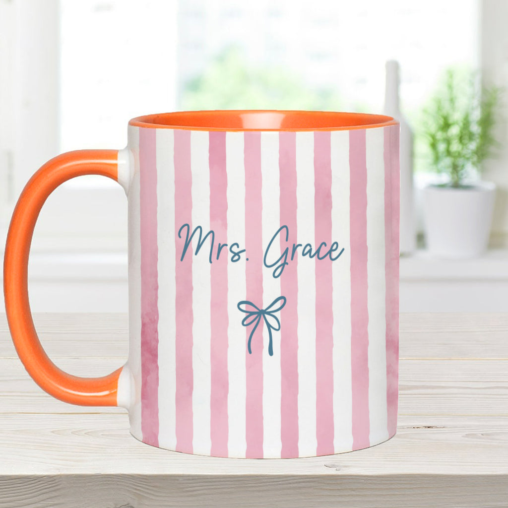 Back To School Gift for Teacher - Personalized Teacher Accent Mug