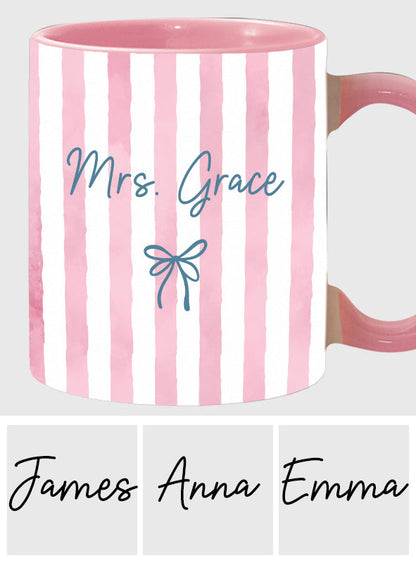 Back To School Gift for Teacher - Personalized Teacher Accent Mug