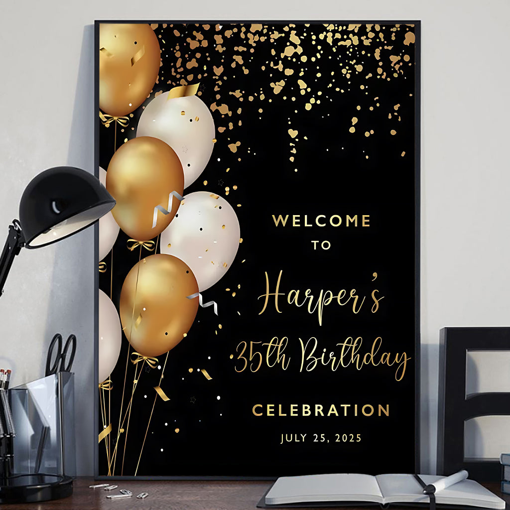 Happy Birthday - Personalized Birthday Canvas And Poster