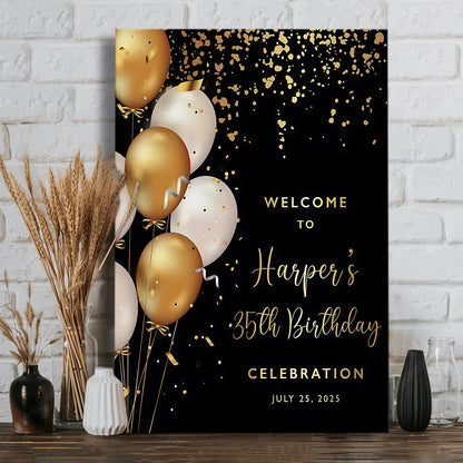 Happy Birthday - Personalized Birthday Canvas And Poster