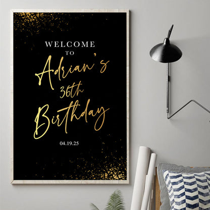 Happy Birthday - Personalized Birthday Canvas And Poster