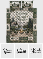 Camping Partners For Life - Personalized Camping Quilt Set