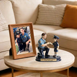 Our Hero Wears A Badge We Call Him Dad - Personalized Police Officer Premium 3D Figurine