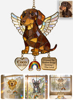 Forever In My Heart - Personalized Dog Window Hanging Suncatcher With Charms