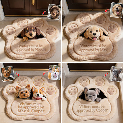 Visitors Must Be Approved - Personalized Dog Non-Slip Tufted Rug