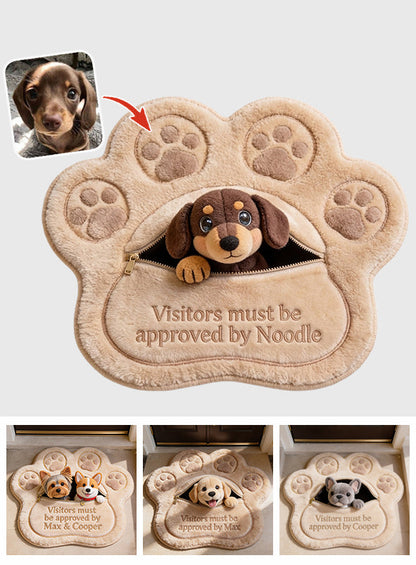 Visitors Must Be Approved - Personalized Dog Non-Slip Tufted Rug