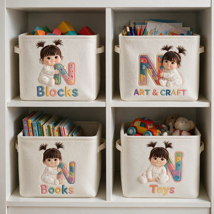 Little Helper Basket - Personalized Kid Rectangle Storage Basket