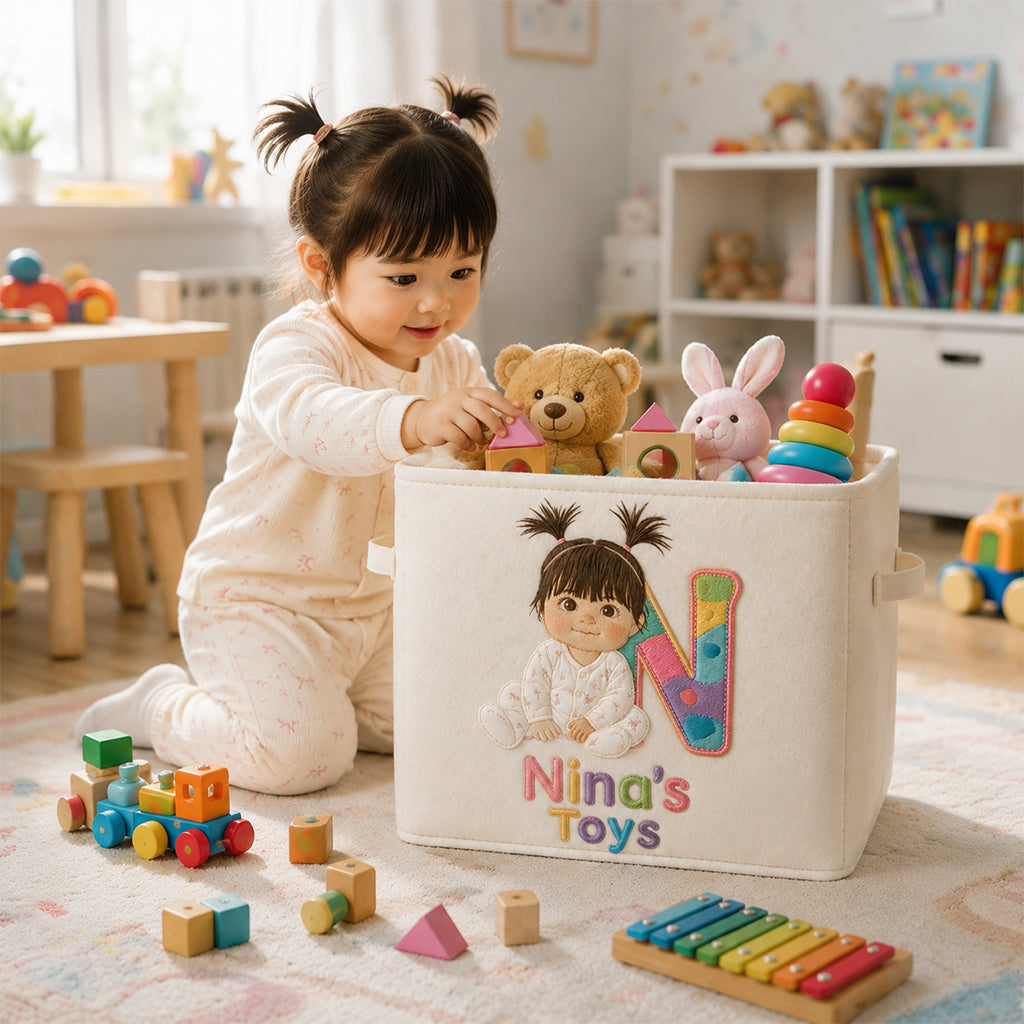 Little Helper Basket - Personalized Kid Rectangle Storage Basket
