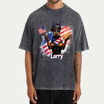 Patriotic USA - Personalized Dog Washed T-Shirt