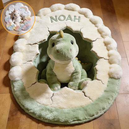 Kid Room Decor - Dinosaur or Unicorn - Personalized Kid Non-Slip Tufted Rug