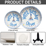 Happy Birthday - Personalized Birthday Ceramic Round Plate