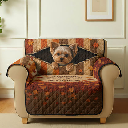 Cute Pet Peeking - Personalized Dog Quilted Sofa/Couch Cover