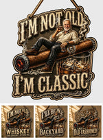 I'll Be in the Backyard - Personalized Whisky Custom Shaped Wood Sign