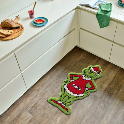 Merry Grinchmas - Personalized Stole Christmas Non-Slip Tufted Rug