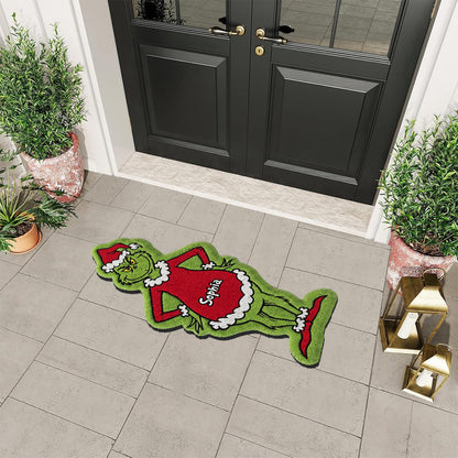 Merry Grinchmas - Personalized Stole Christmas Non-Slip Tufted Rug