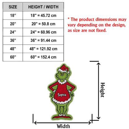 Merry Grinchmas - Personalized Stole Christmas Non-Slip Tufted Rug