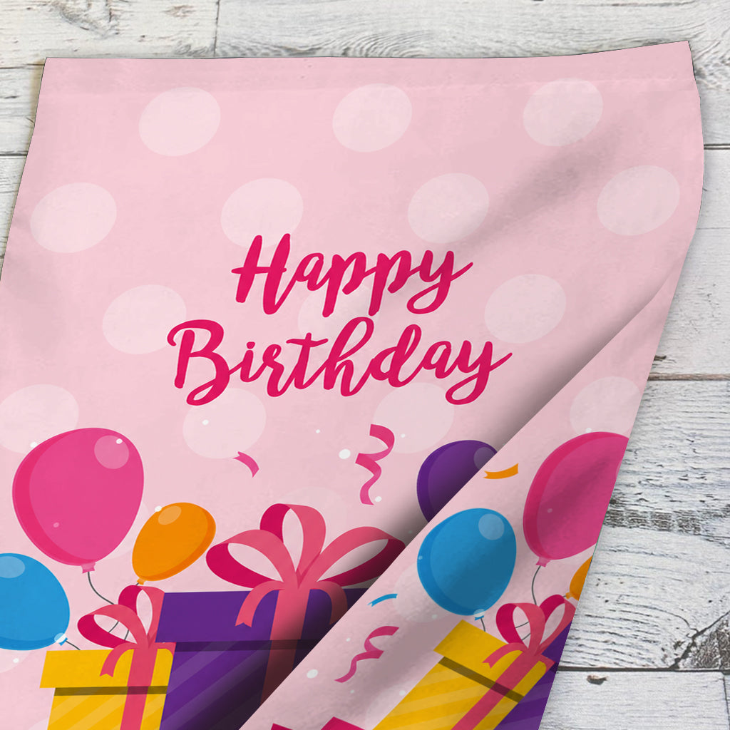 Happy Birthday - Personalized Birthday Garden Flag
