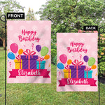 Happy Birthday - Personalized Birthday Garden Flag