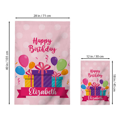 Happy Birthday - Personalized Birthday Garden Flag