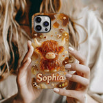 Highland Cow 3D Jelly Effect - Personalized Highland Cow Full Print Phone Case