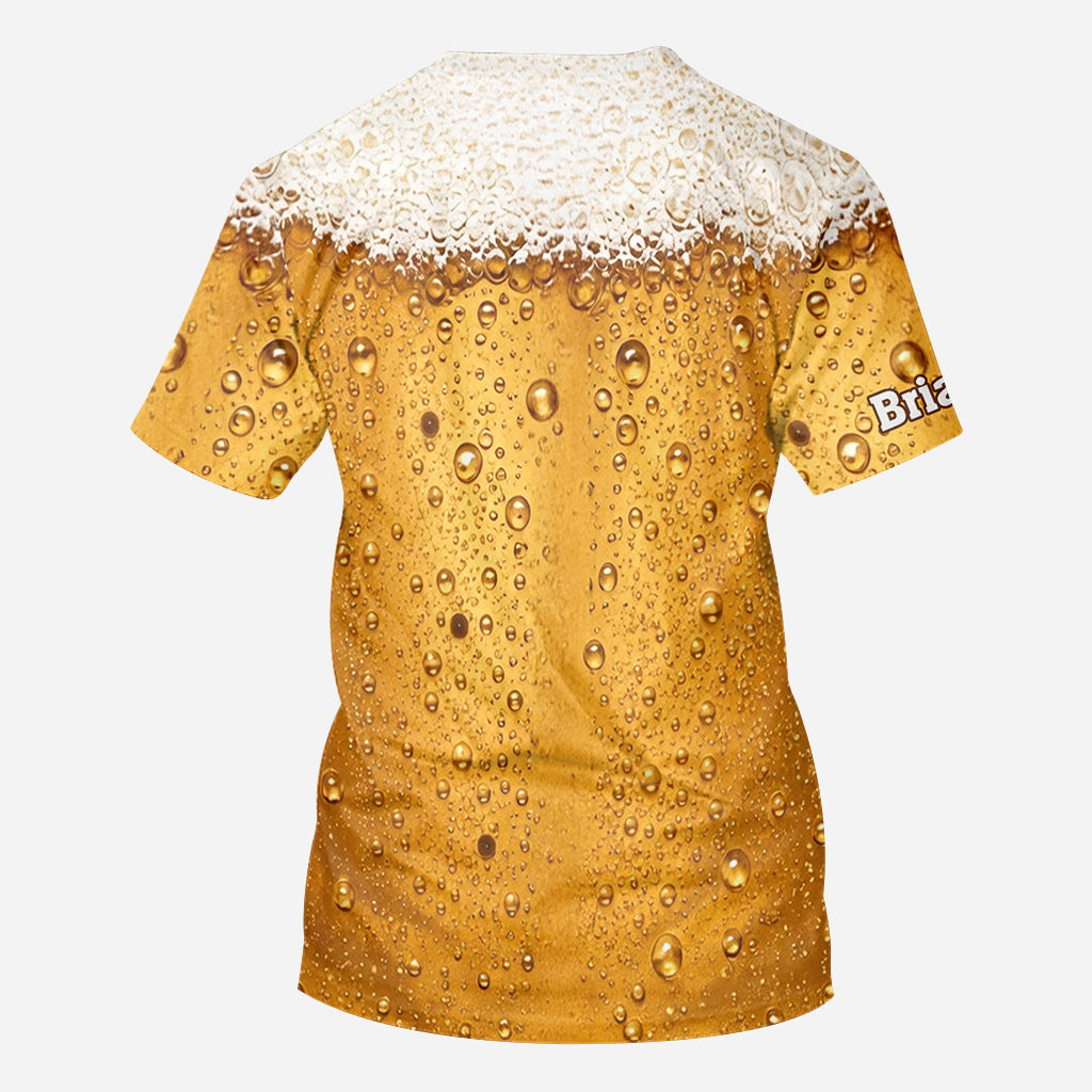 It's Beer O'clock - Personalized Beer Full Print T-shirt & Men Shorts