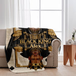 Black King - Personalized African American Blanket