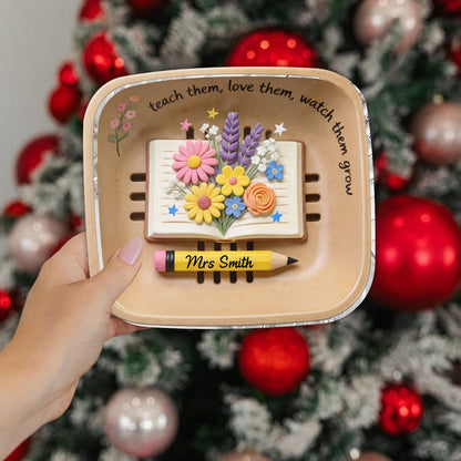 Teacher Gifts Boho Kraft - Personalized Teacher Catch-All Tray