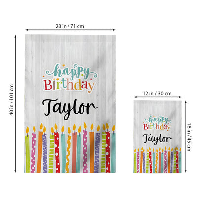 Happy Birthday - Personalized Birthday Garden Flag