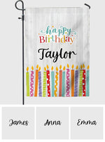 Happy Birthday - Personalized Birthday Garden Flag