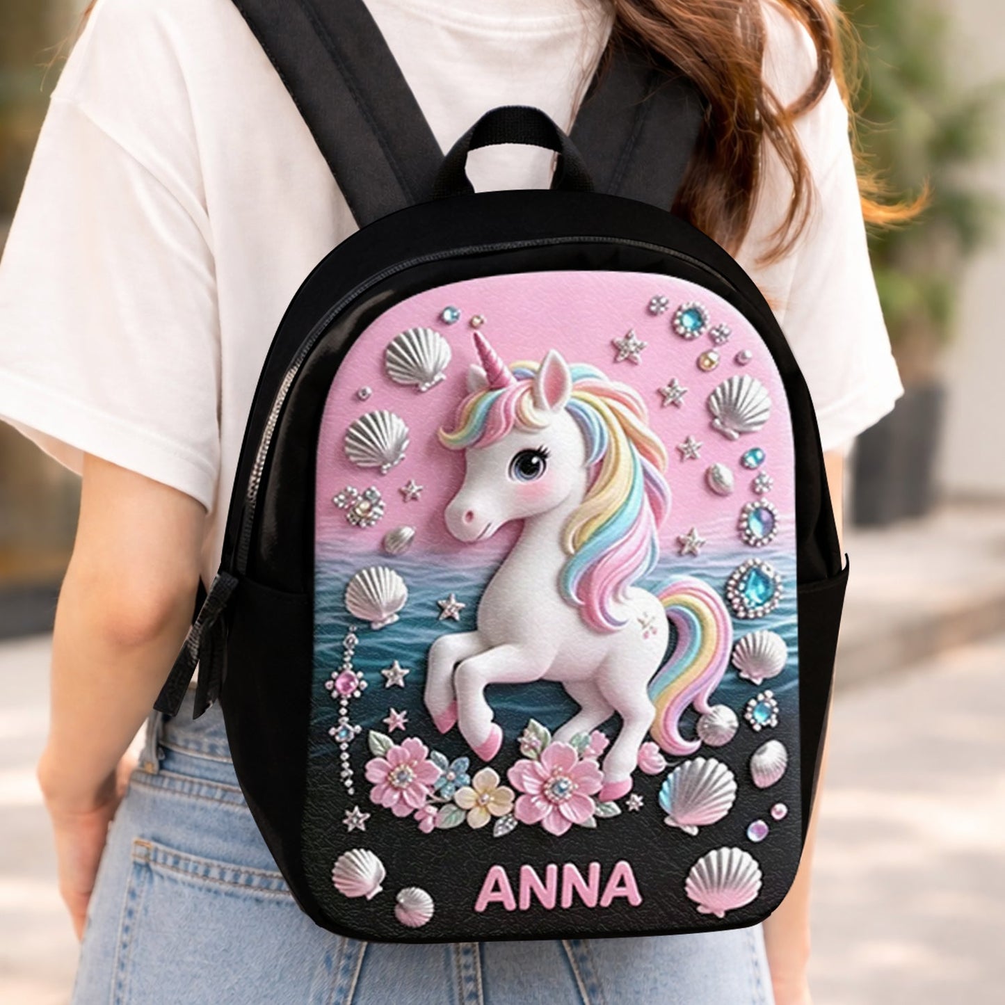 Back To School Gift Idea - Personalized Kid Changeable Leather Patch Backpack