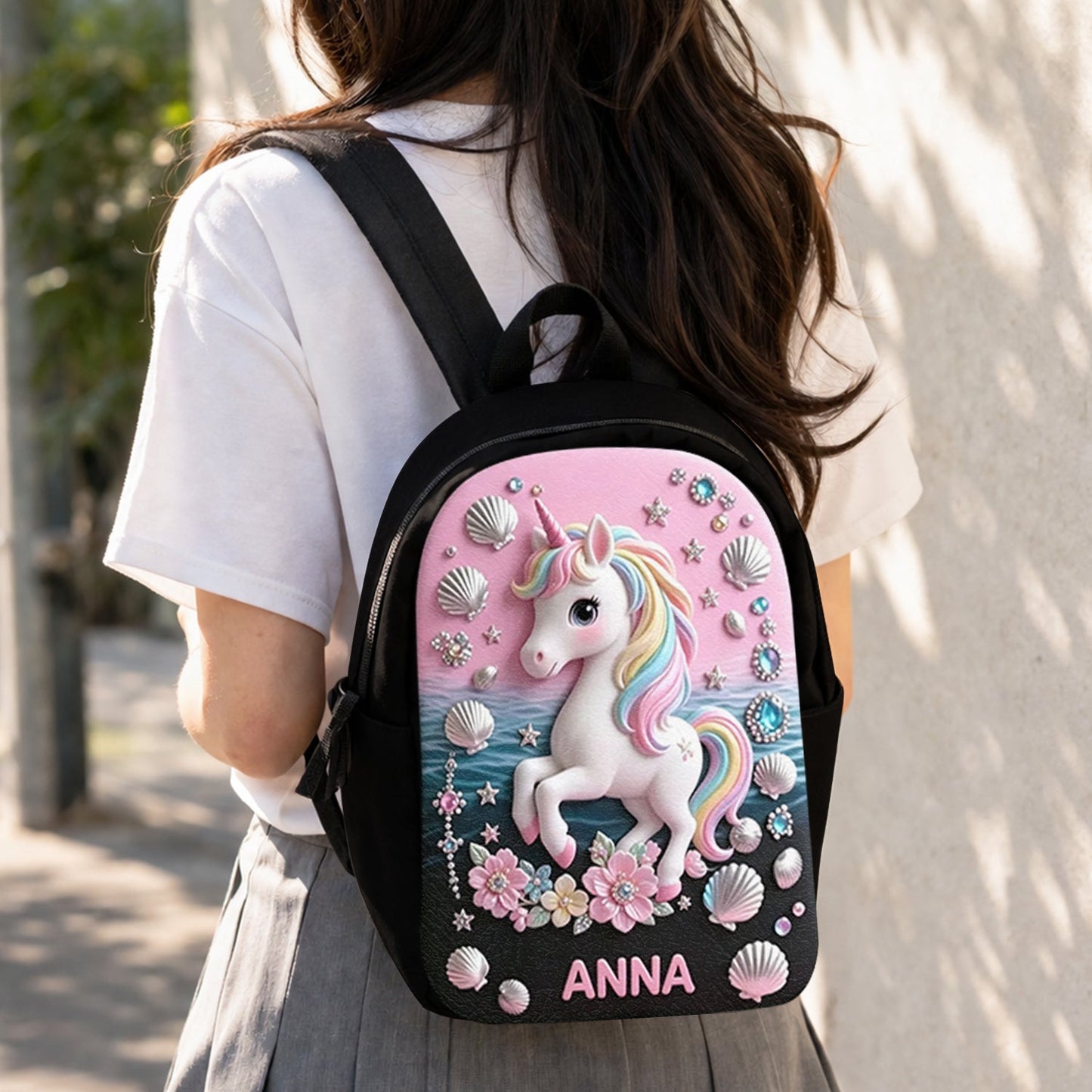Back To School Gift Idea - Personalized Kid Changeable Leather Patch Backpack