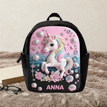 Back To School Gift Idea - Personalized Kid Changeable Leather Patch Backpack