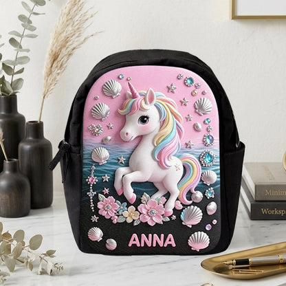 Back To School Gift Idea - Personalized Kid Changeable Leather Patch Backpack