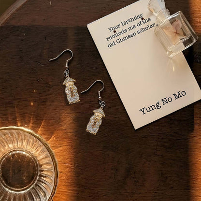 Happy Birthday - Personalized Birthday Earrings With Card