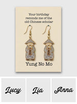 Happy Birthday - Personalized Birthday Earrings With Card