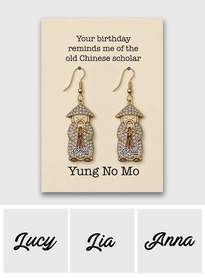 Happy Birthday - Personalized Birthday Earrings With Card