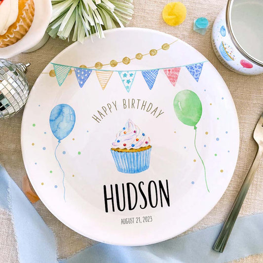 Happy Birthday - Personalized Birthday Ceramic Round Plate