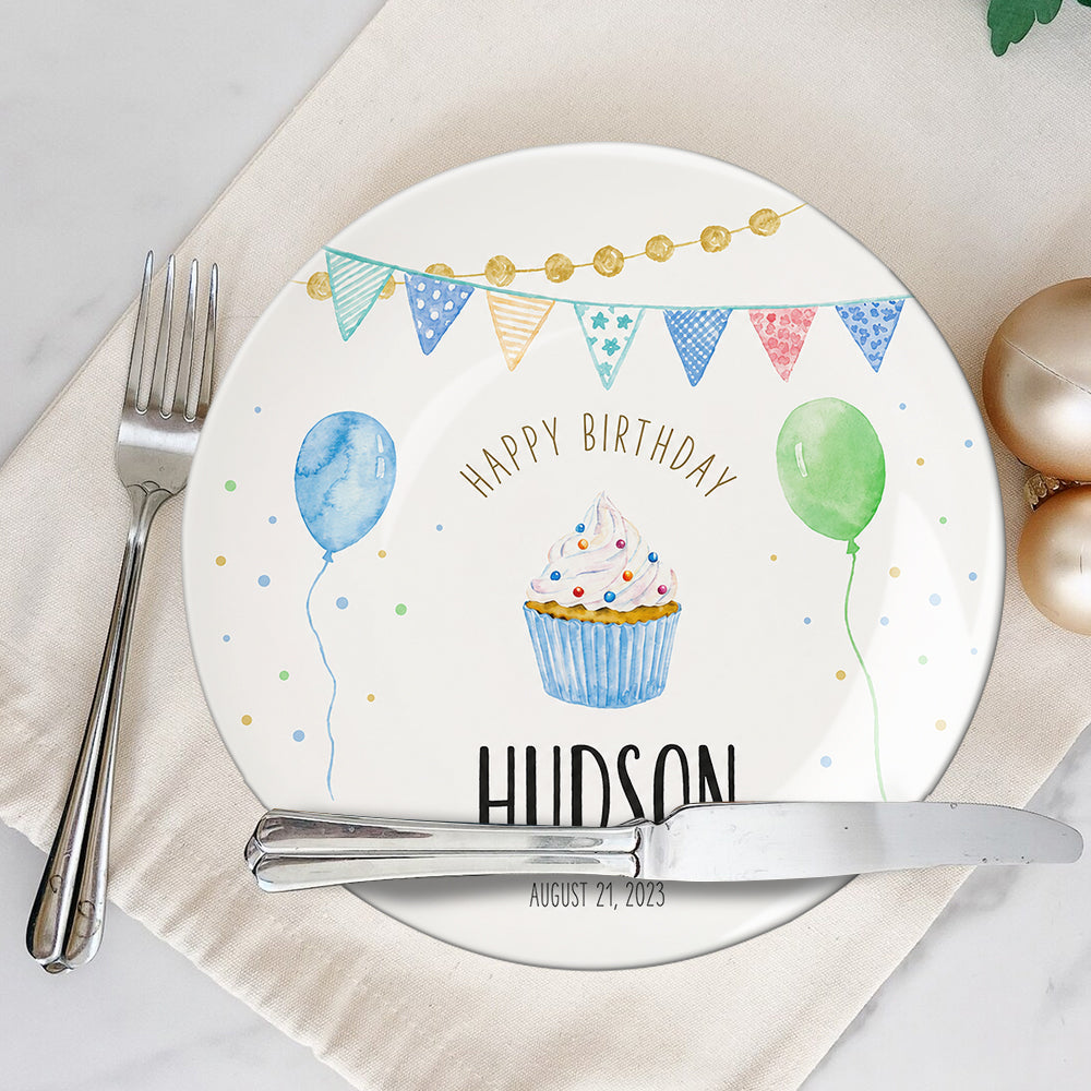 Happy Birthday - Personalized Birthday Ceramic Round Plate