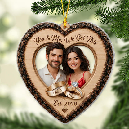 Our Christmas Together - Personalized Couple Ornament