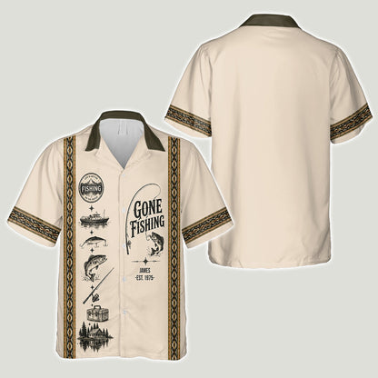 Gone Fishing - Personalized Fishing Hawaiian Shirt