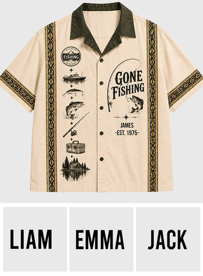 Gone Fishing - Personalized Fishing Hawaiian Shirt