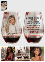 Bloody Sip - Personalized Wine All Over Wine Glass