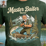 Custom Fishing Shirt For Dad/ Husband/ Son... - Personalized Fishing Washed T-Shirt