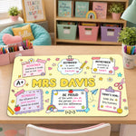 Back To School, Teacher Gift Idea - Personalized Teacher Mouse Pad Custom Shape