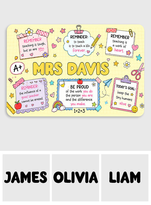 Back To School, Teacher Gift Idea - Personalized Teacher Mouse Pad Custom Shape