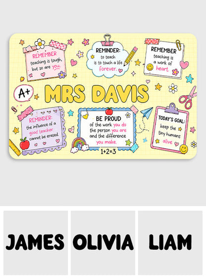 Back To School, Teacher Gift Idea - Personalized Teacher Mouse Pad Custom Shape