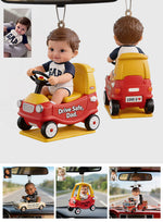 Drive Safe Daddy - Personalized Father Custom Made 3D Minifigure Ornament