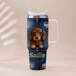 Love My Pet - Personalized Pet Tumbler With Plush Charm