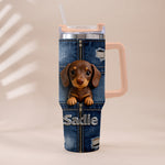 Love My Pet - Personalized Pet Tumbler With Plush Charm
