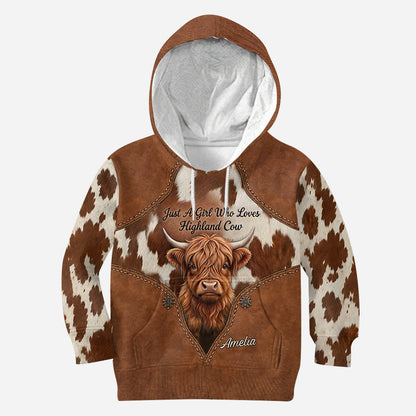 Just A Girl Who Loves Highland Cow - Personalized Highland Cow All Over Shirt